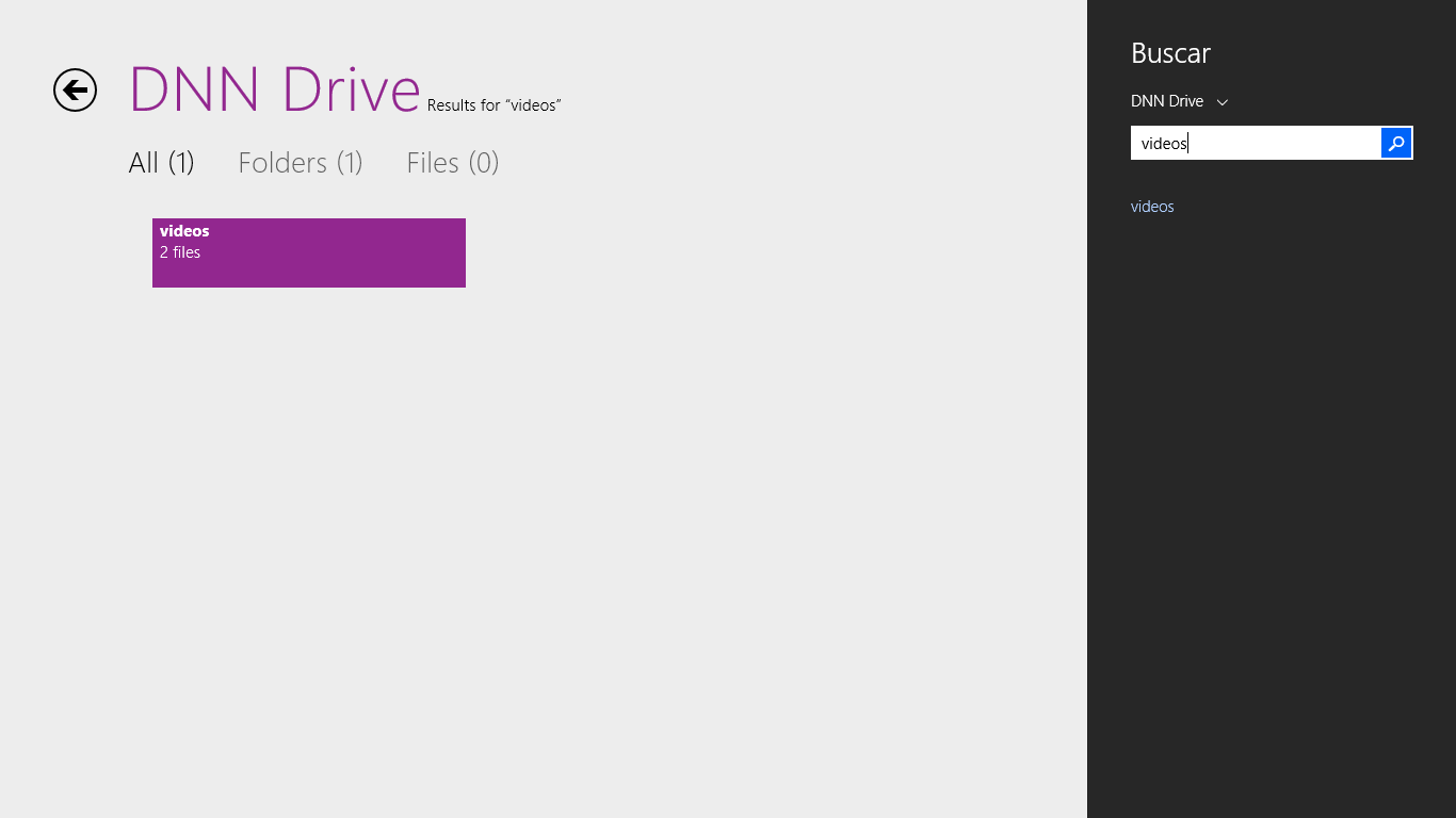 Use the Windows 8 Search feature to find files on server.