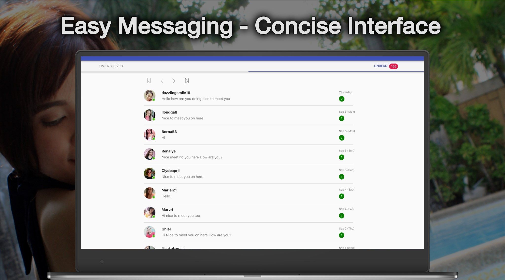 Get easy messaging - an interface you already know & understand