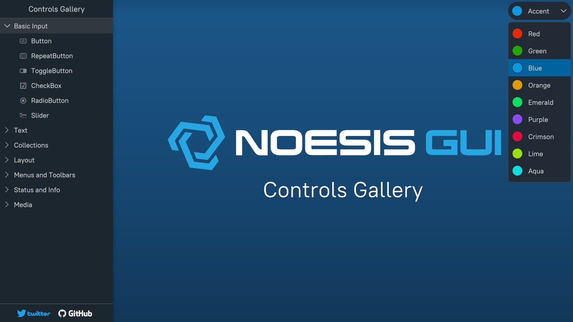 NoesisGUI Controls Gallery