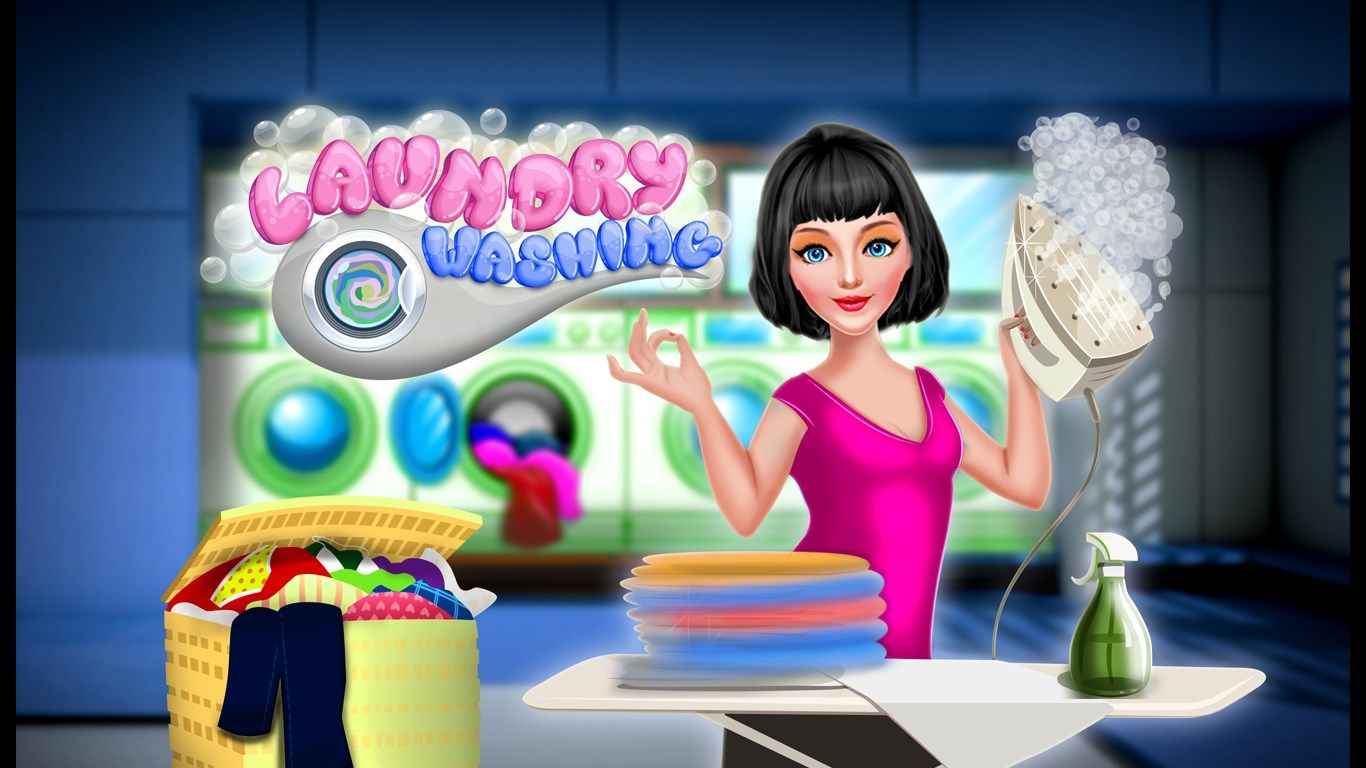 Laundry Washing and Ironing - Cleaning Kids Game
