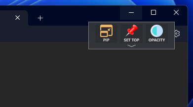 Main toolbar, when it integrated with the minimize button