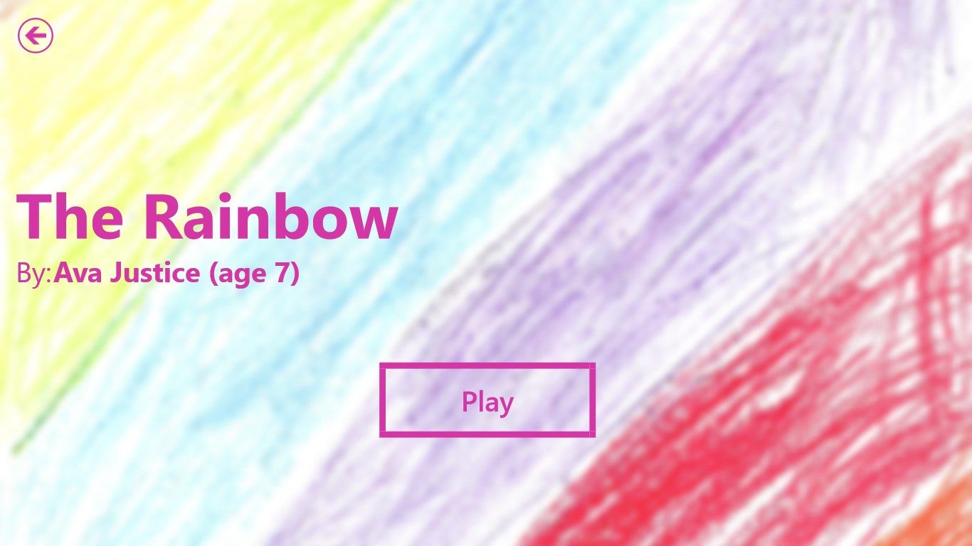 Title screen for "The Rainbow"