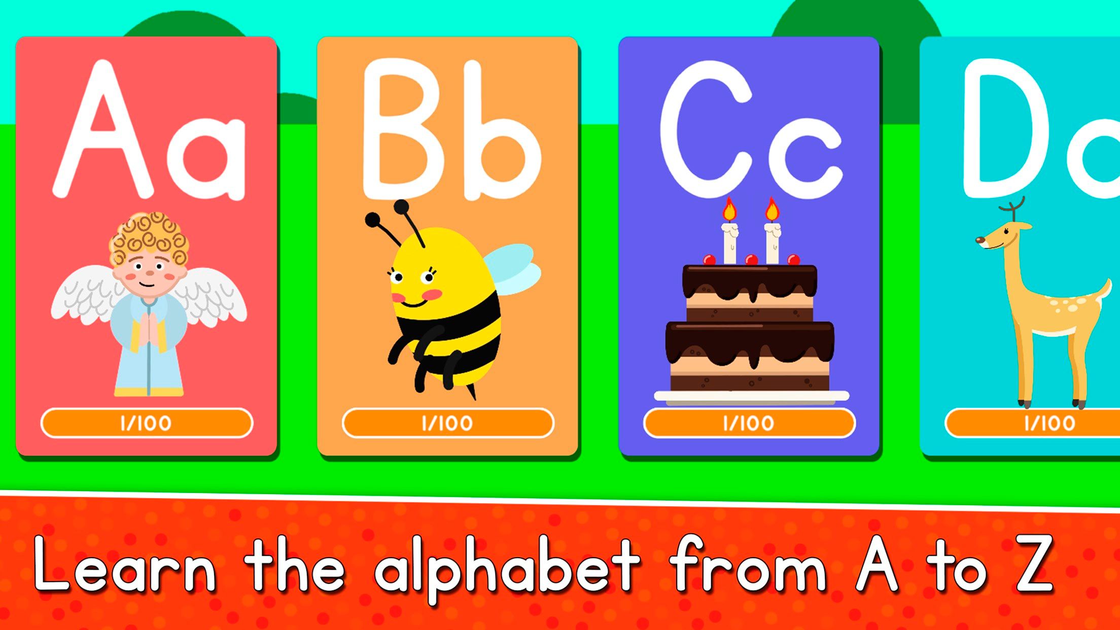 Learn the alphabet from A to Z