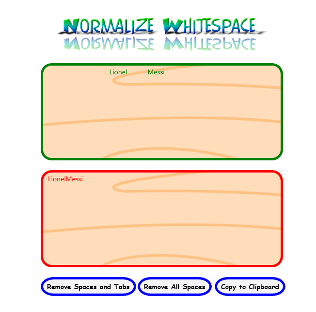 Normalize Whitespace