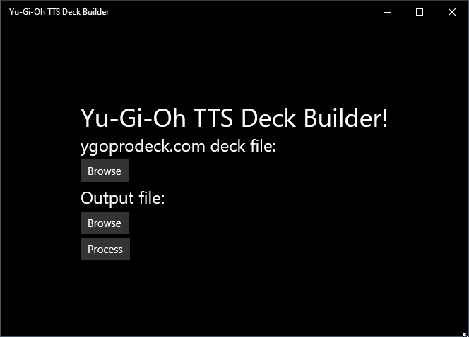 Yu-Gi-Oh TTS Deck Builder