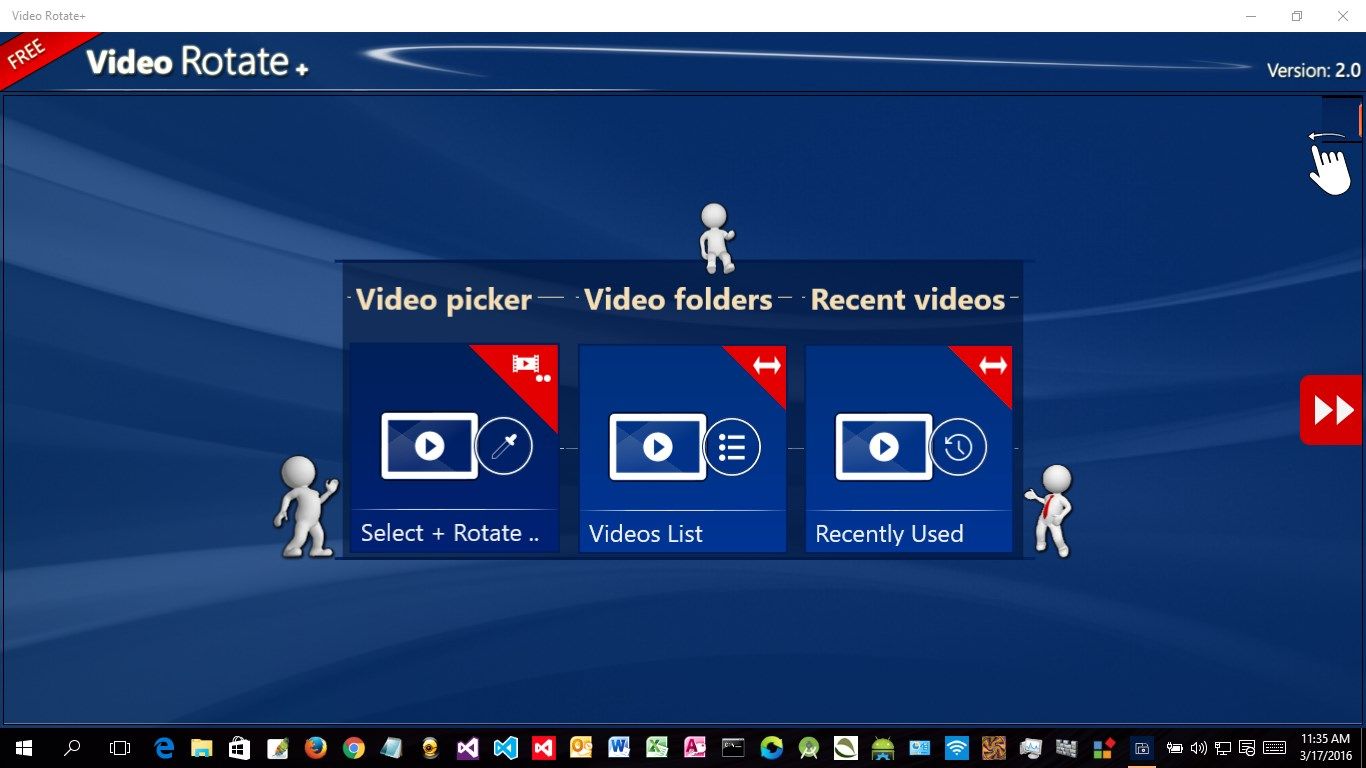 1. Welcome form - Choose a video to start (3 options)