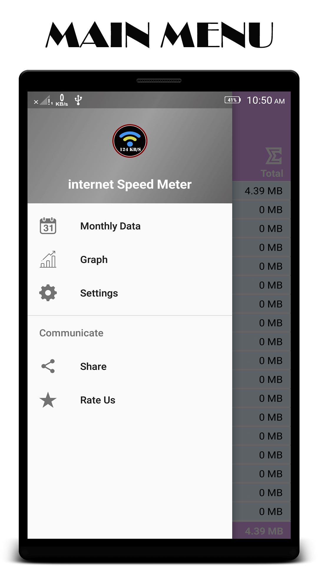 Internet Speed Meter