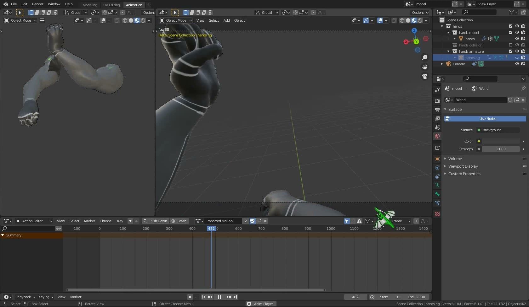 Supports First Person View motion capture