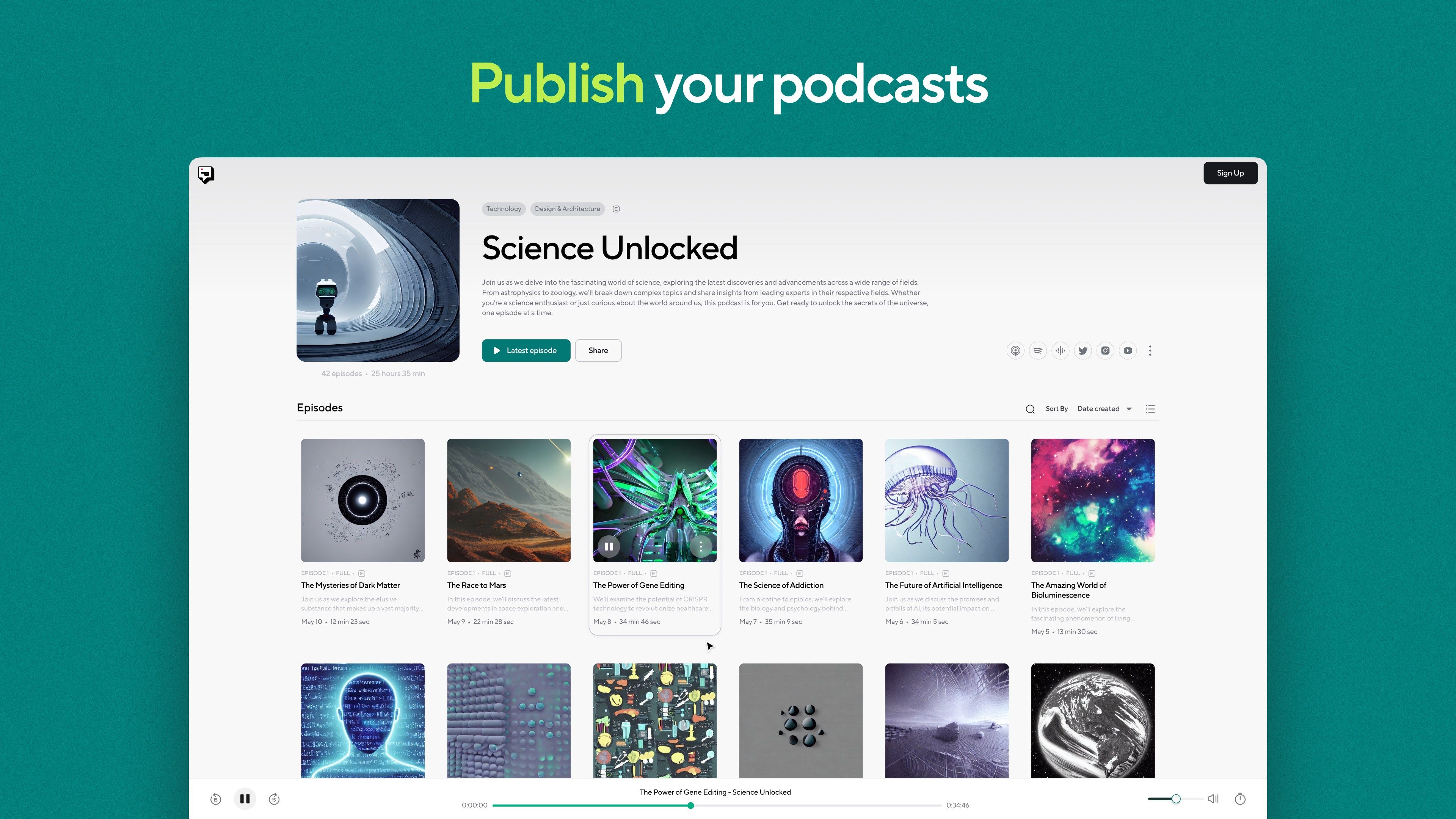 Publish your podcasts