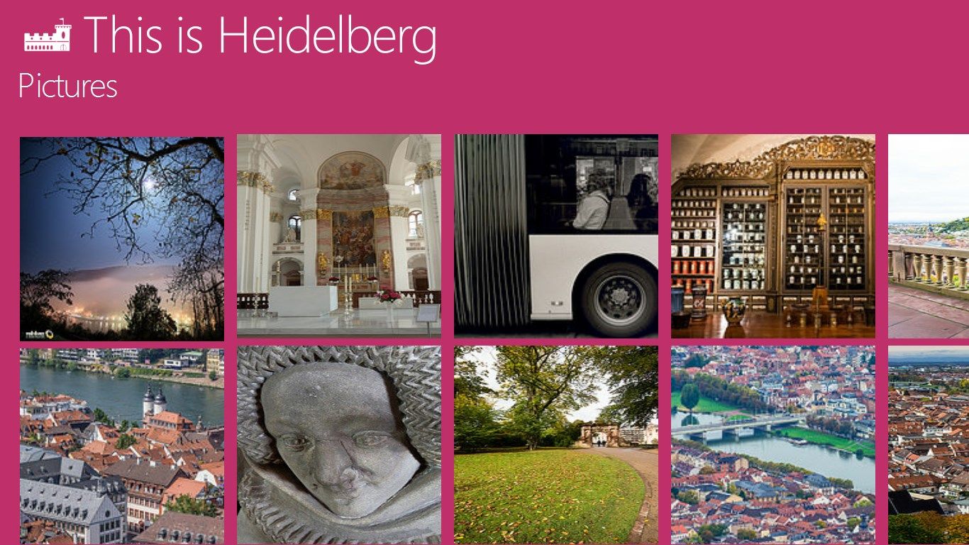 Constantly updating photo stream of images of Heidelberg.