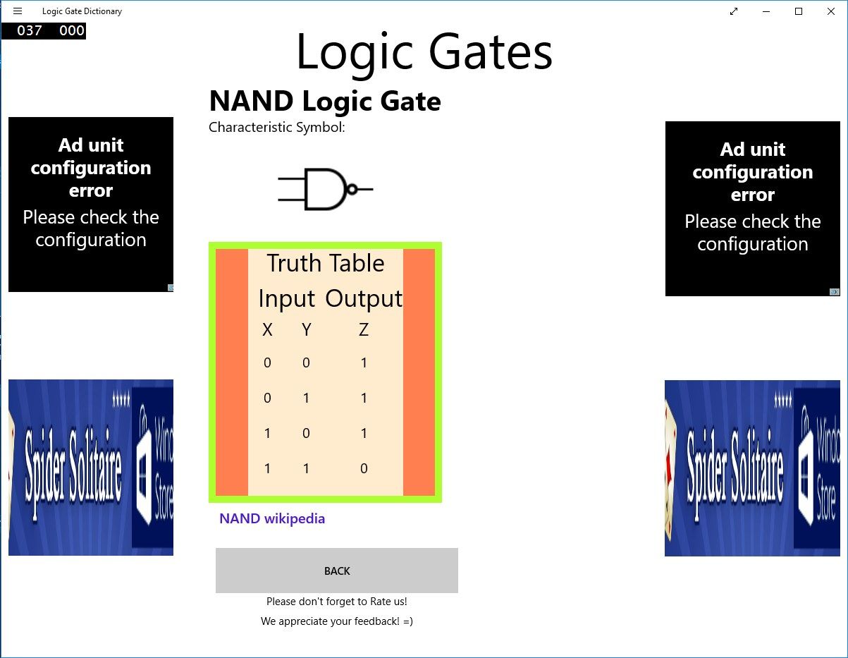 The Gate interface (NAND in this case)
