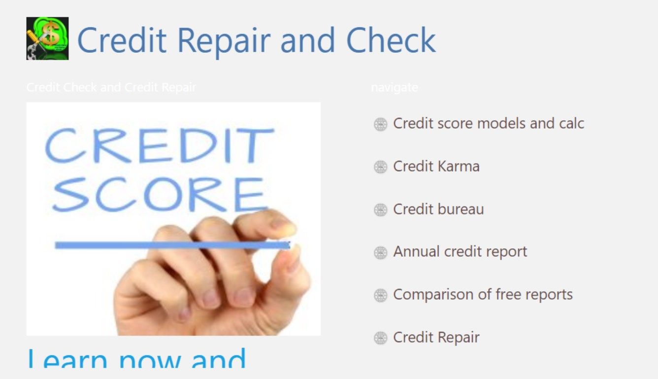 Credit Repair - improve credit score