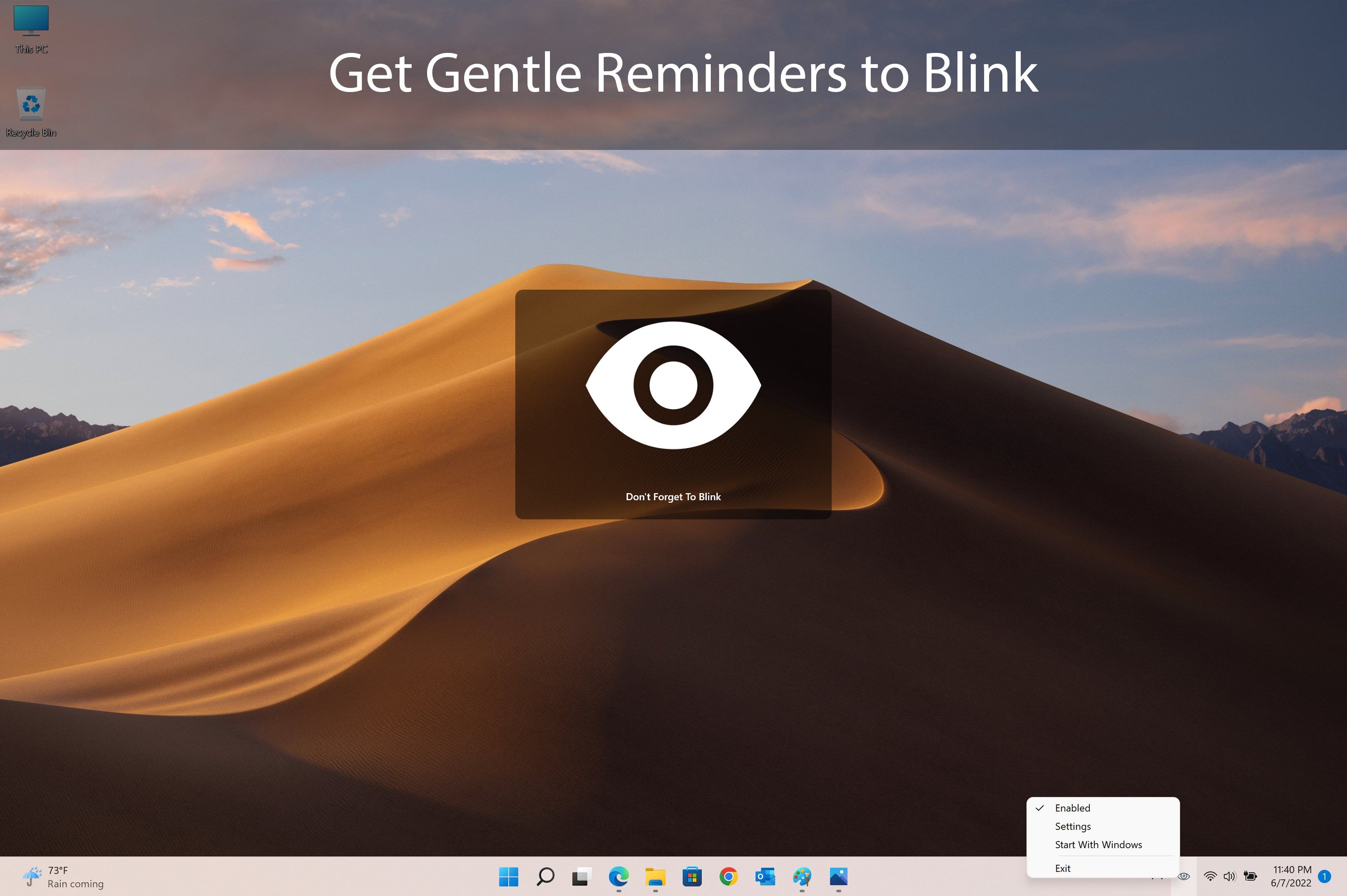Blinky - Subtle Blink Reminder