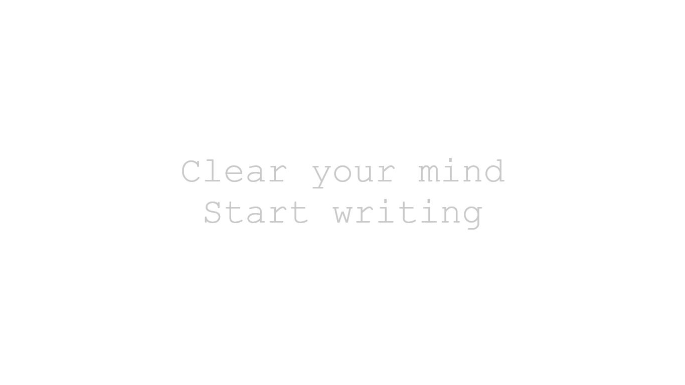 Clear your mind, start writing with ClearWriter