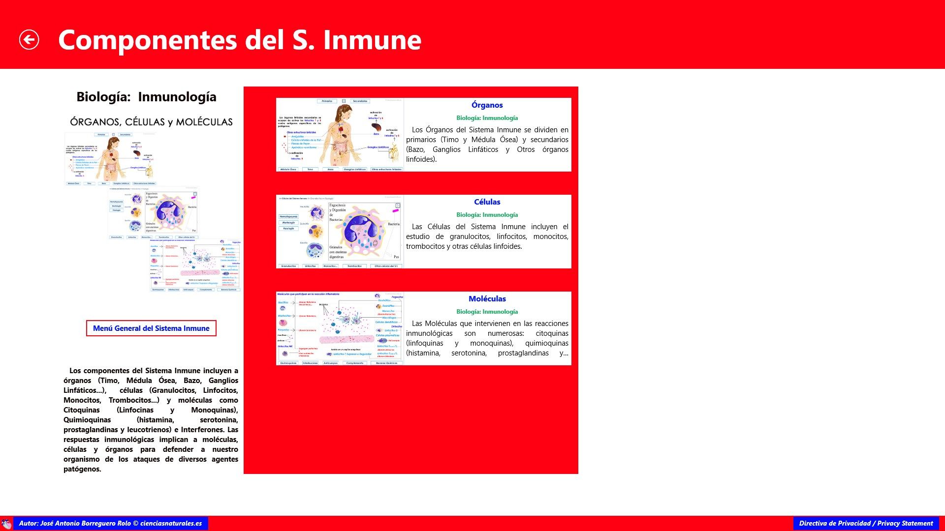 Componentes del Sistema Inmune