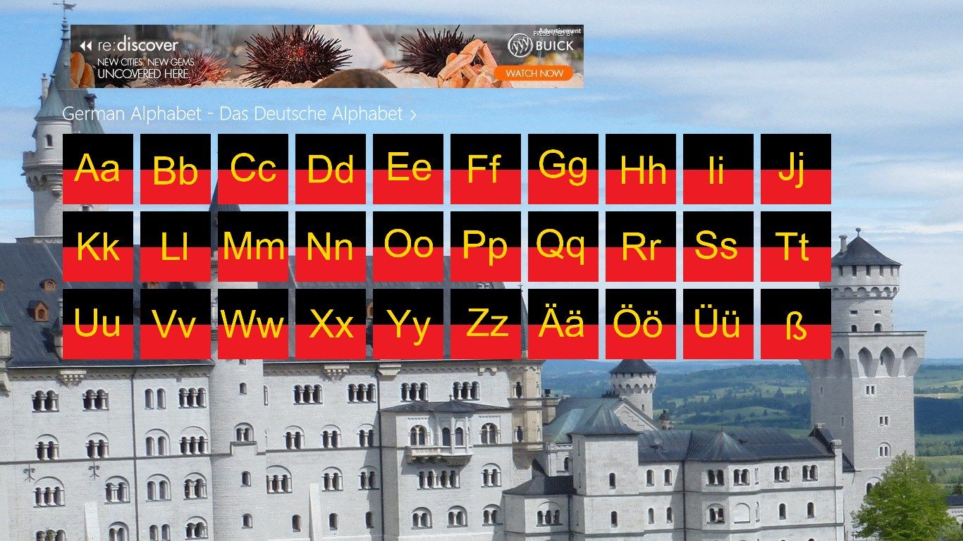 German Alphabet Das Deutsche Alphabet allows you to learn alphabet quickly and easily.