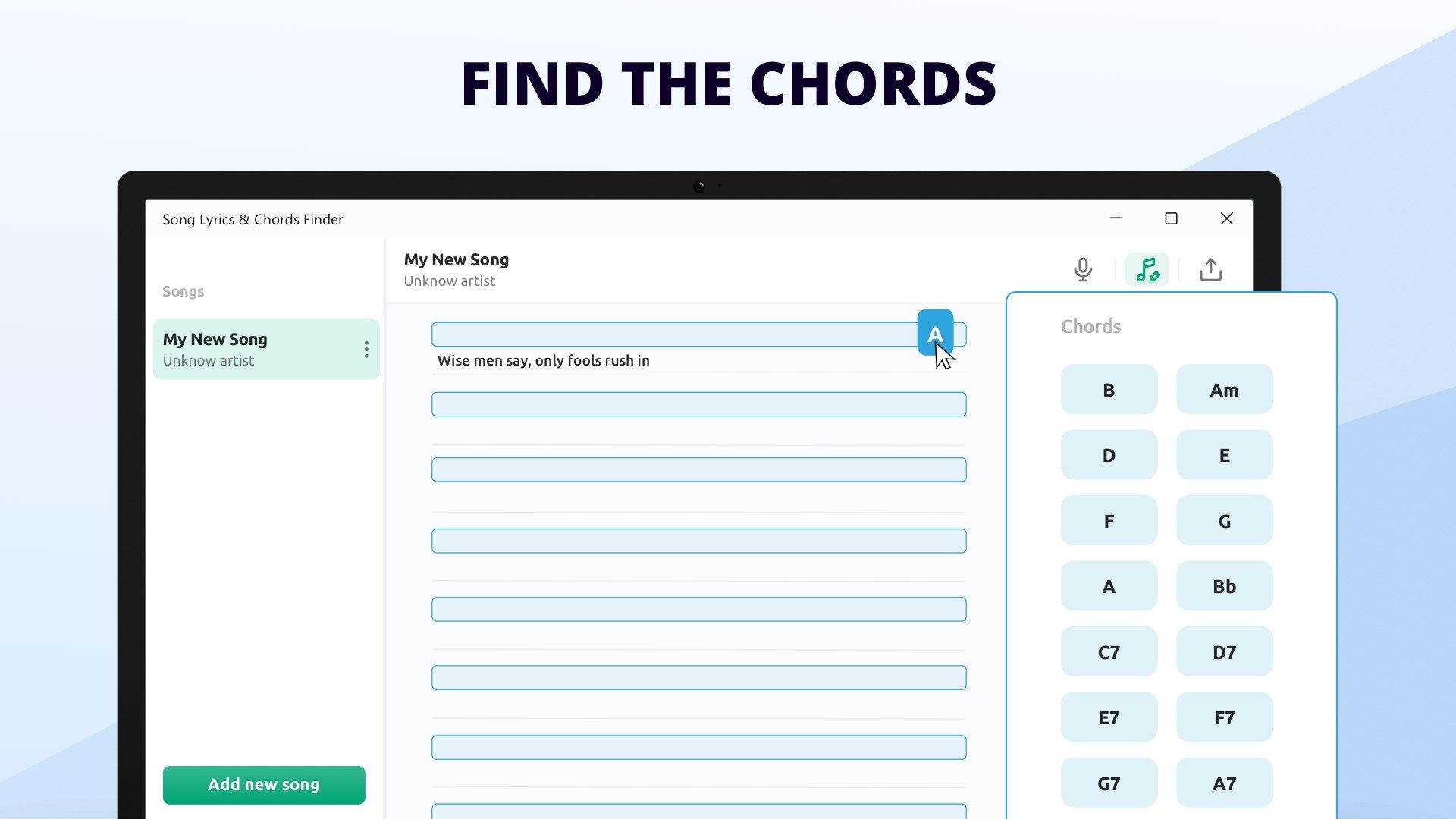 Song Lyrics & Chords - Music Composer