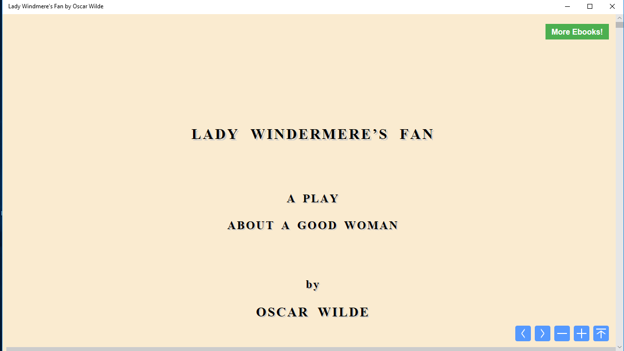 Lady Windmere's Fan by Oscar Wilde