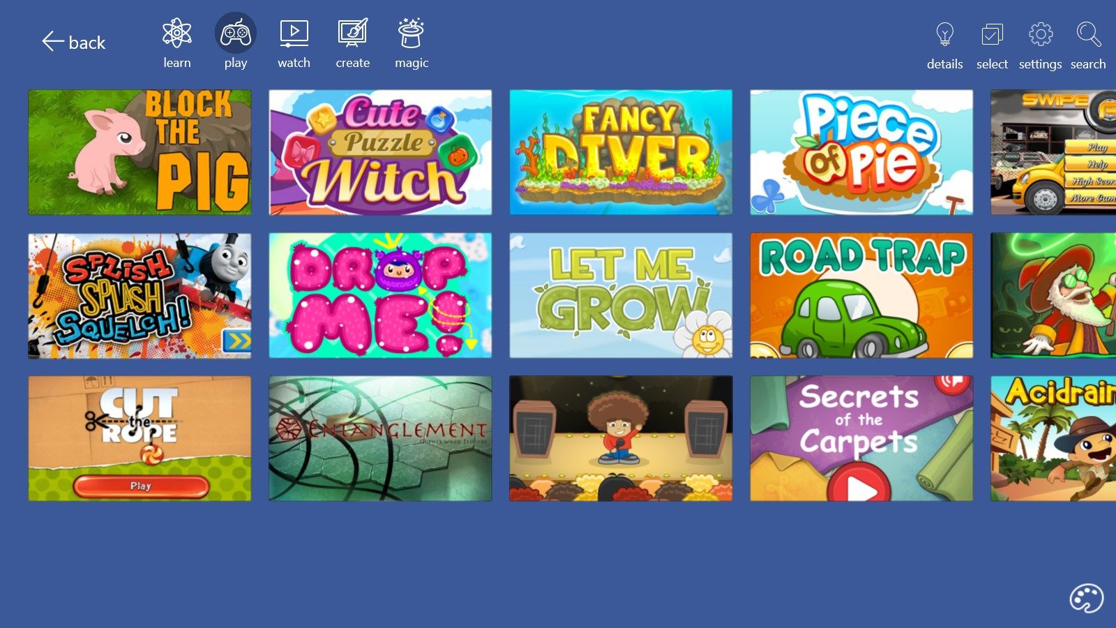 The content library has over 50,000 learning activities, videos and games from established publishers.