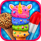Rainbow Unicorn Ice Cream & Ice Popsicles - Kids Frozen Dessert Food Maker Games FREE