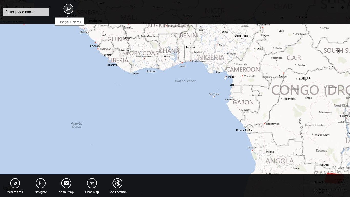 Map ME top and bottom app bar menu