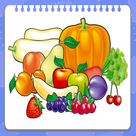 Coloring Book Fruits and Vegetables