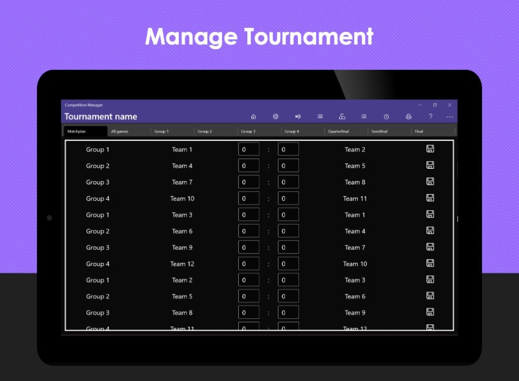 Tournament Competition Manager