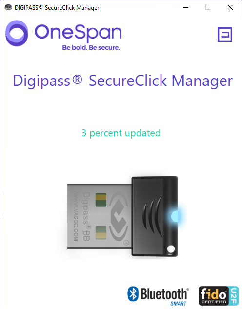 Bluetooth Digipass Manager app