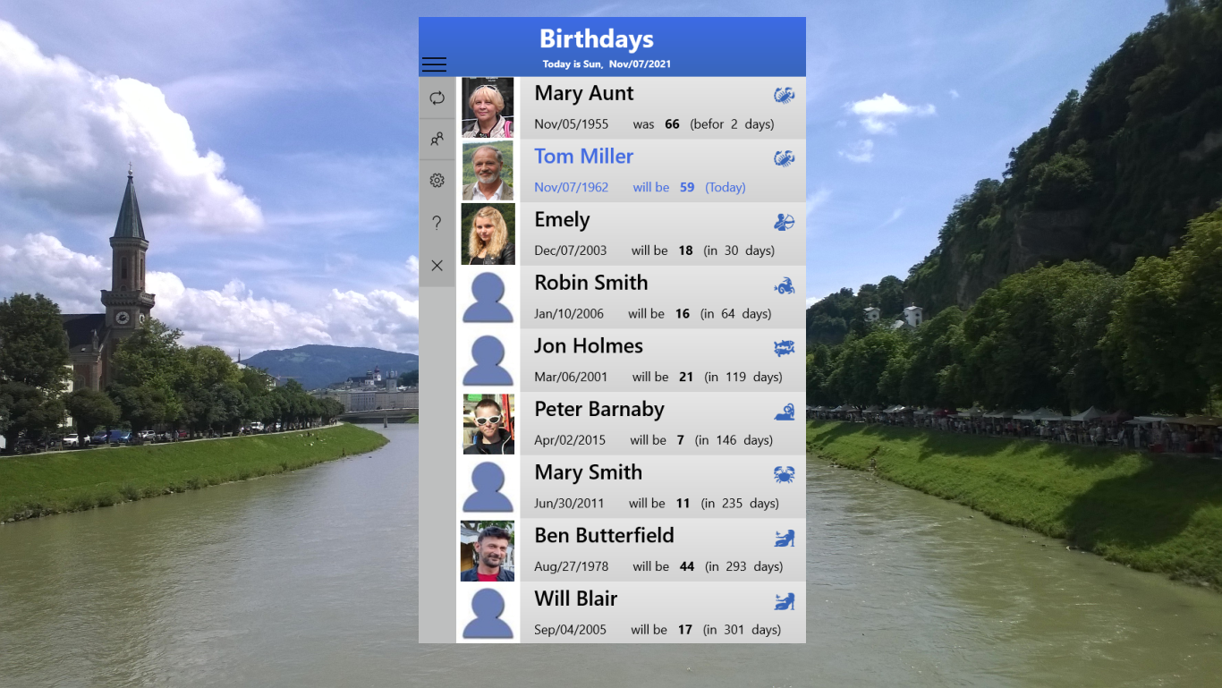 Birthdays App