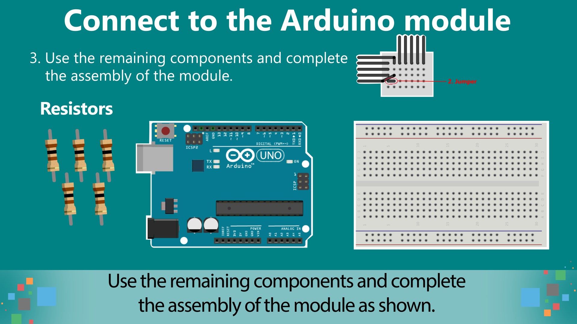 How to connect to the Arduino module. Part 1 from Step 4. A screenshot from the step by step videos that are part of the Hacking Stem App, using the eMathMaster learning engine