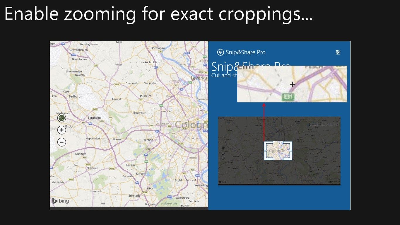 You can enable zooming for more exact croppings. This preview shows up when dragging the corners.
