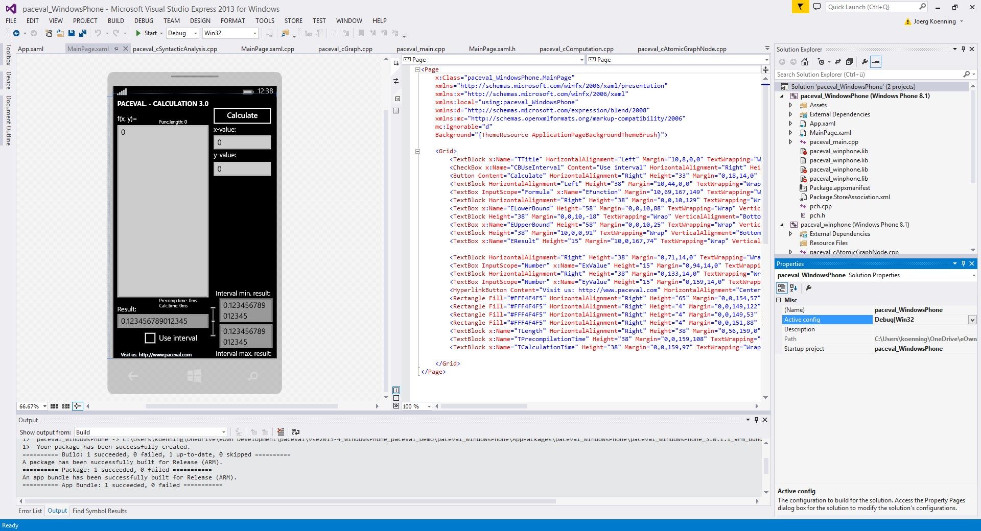 This is the example opened in Visual C++ which is included in the paceval. SDK. See also our page Demo download http://paceval.com/product-demo