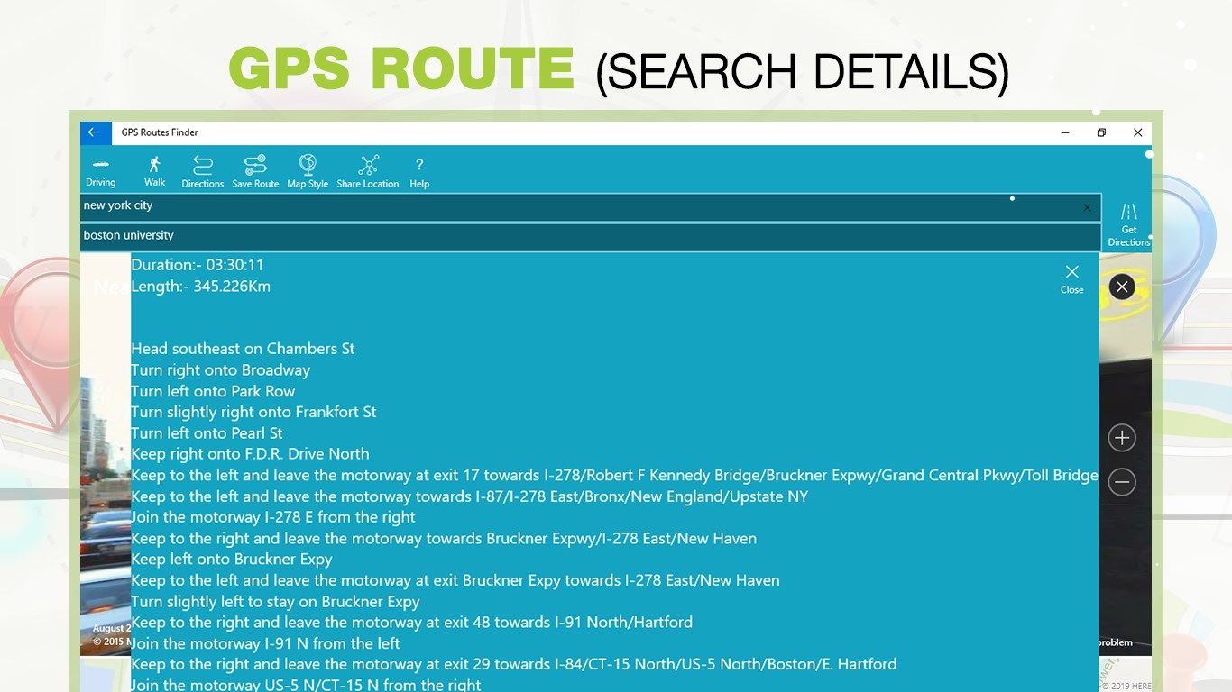 GPS Routes Finder