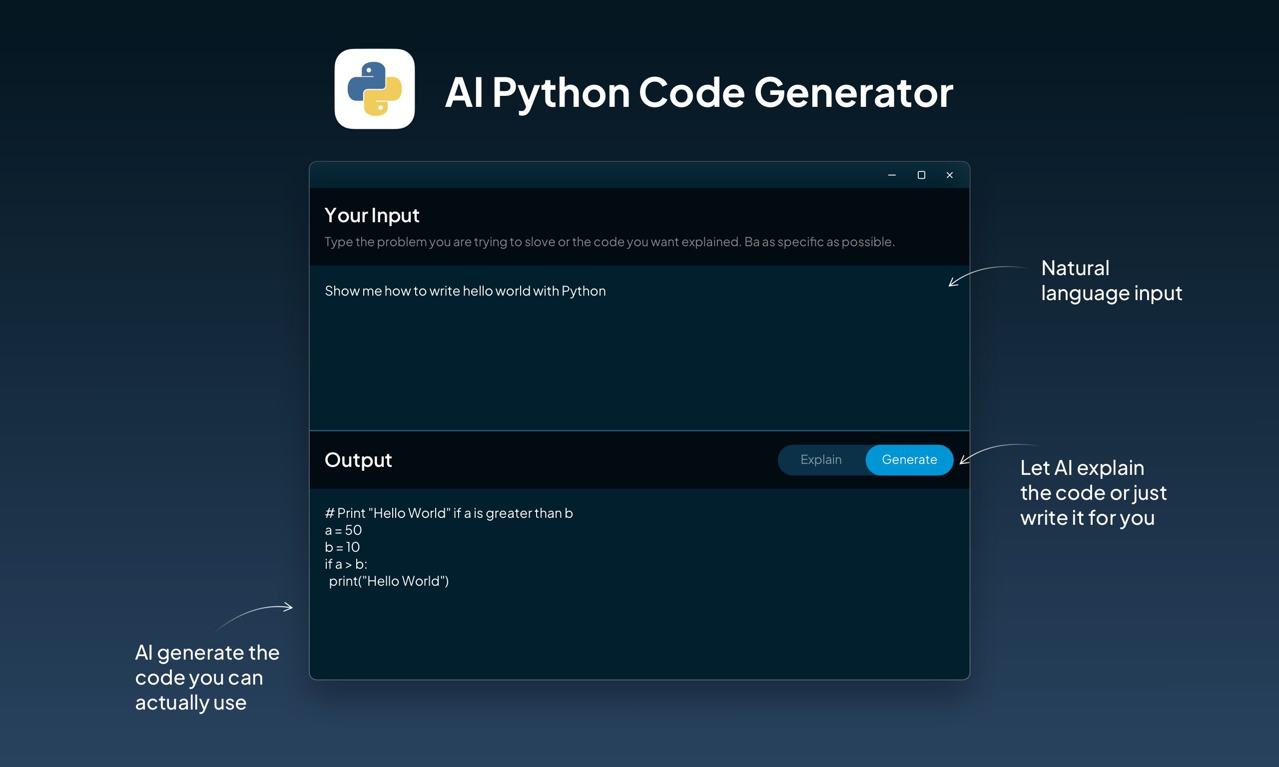 Python Code AI Generator