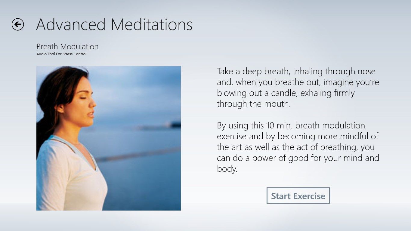 Breath Modulation Audio Exercise For Stress Control.