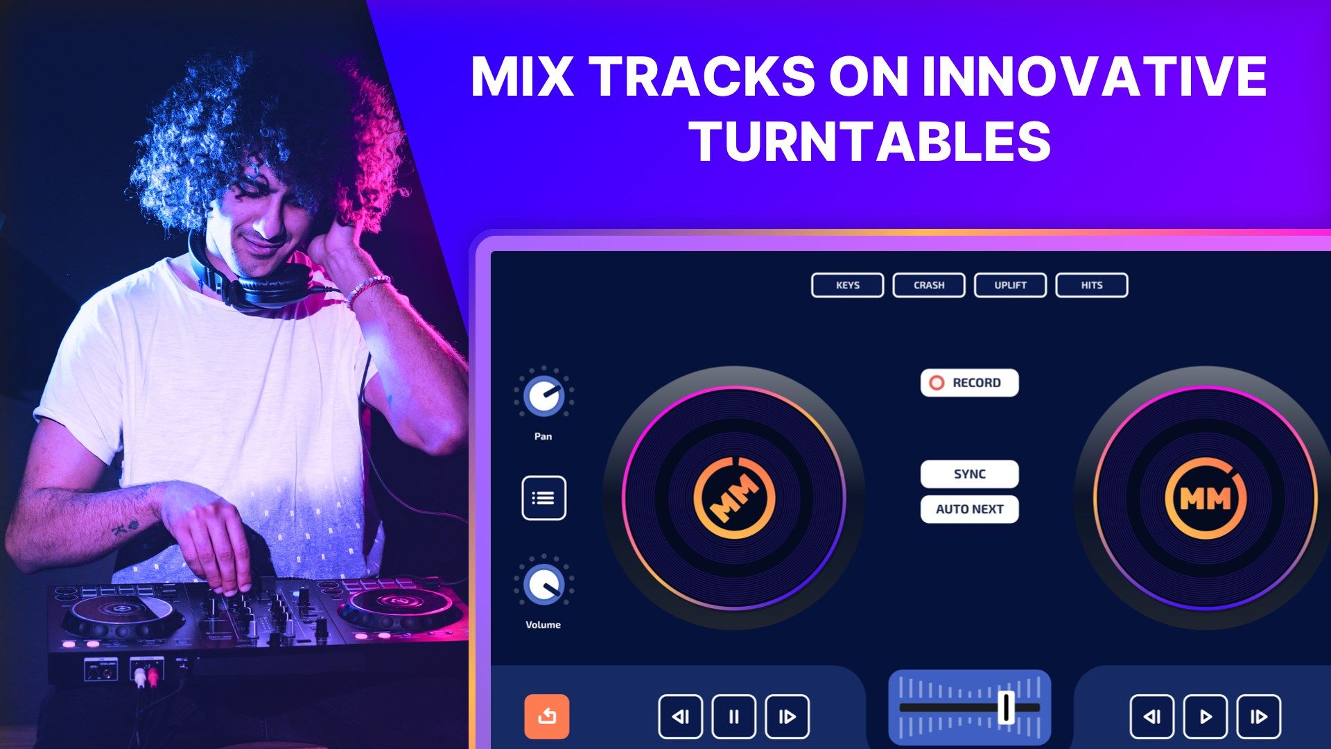 DJ Mix Maker - Virtual turntable & Music drum pads