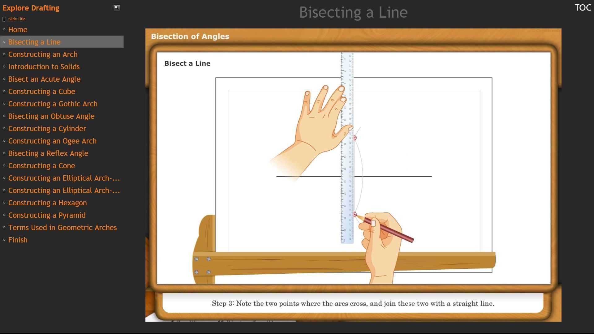 Bisecting a line