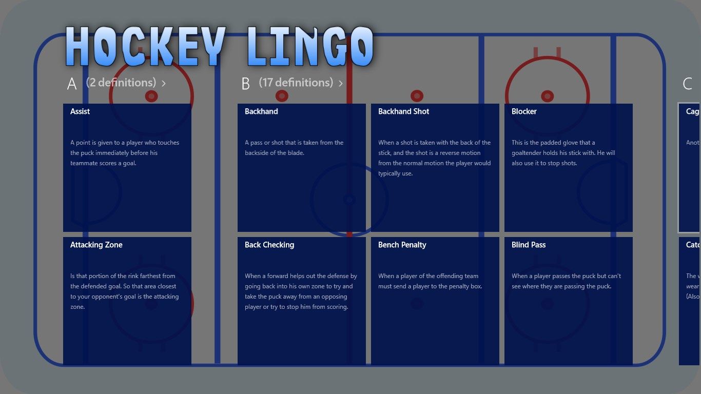 Get all the latest Hockey terms!