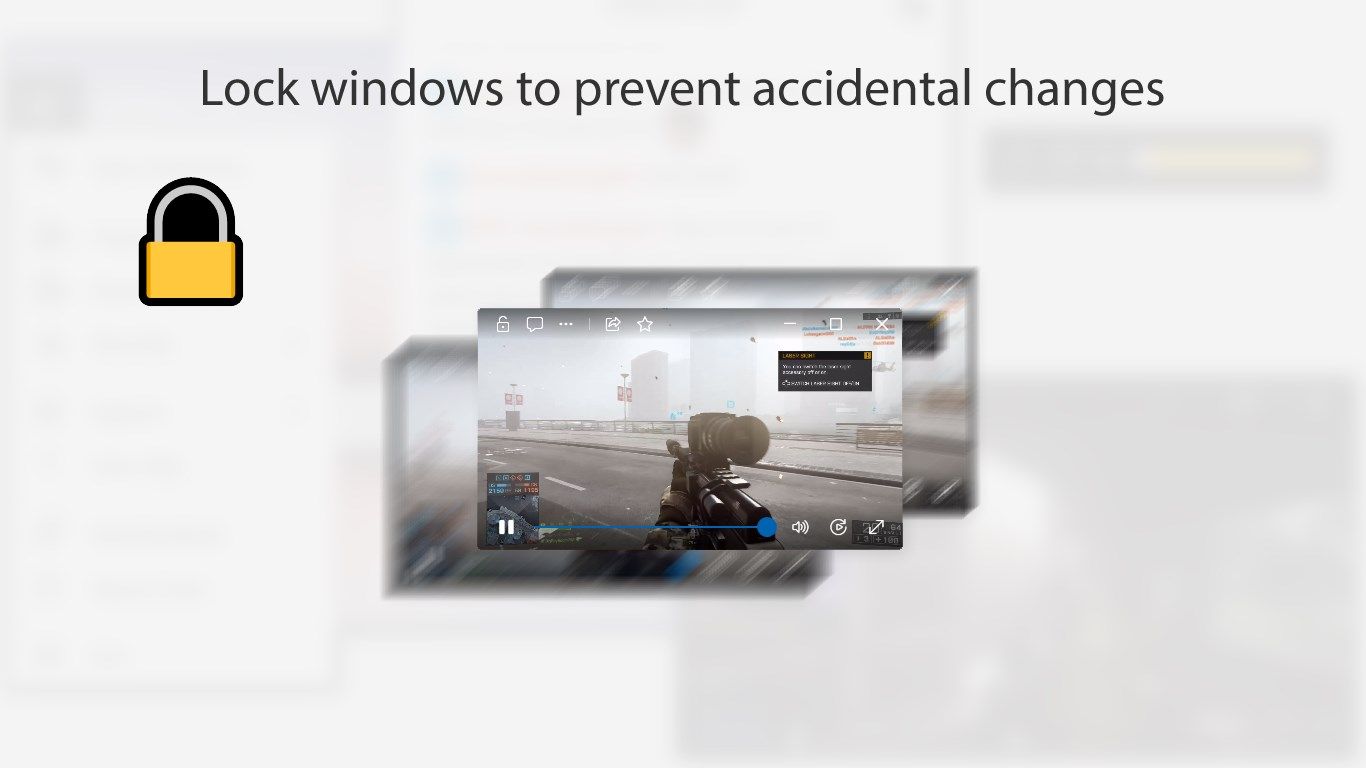 Lock windows to prevent accidental changes | uView Player Lite