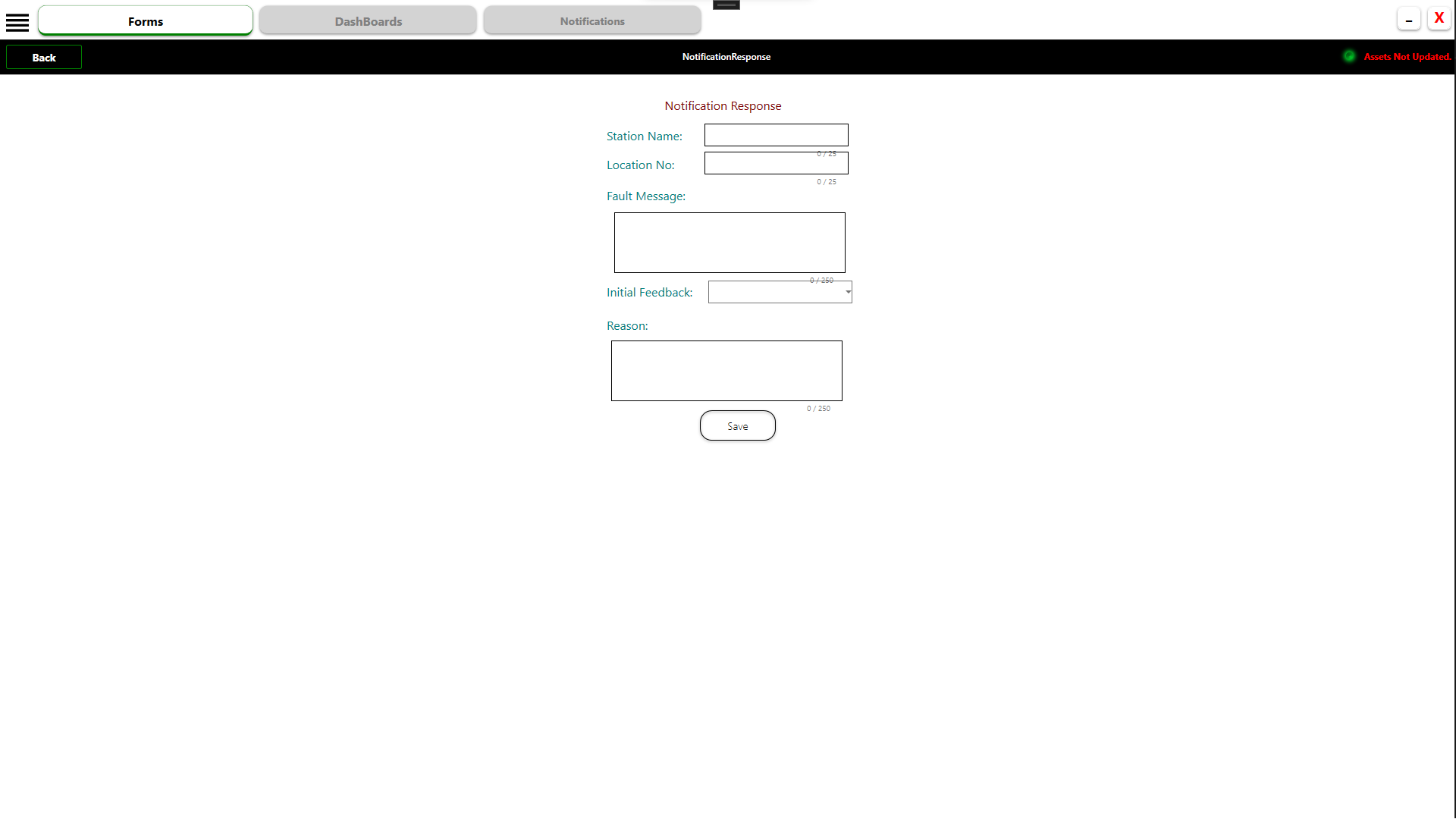 Forms Screen