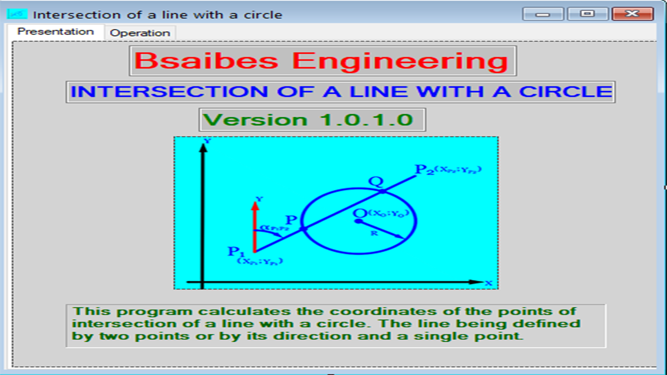 INTERSECTION OF A LINE WITH A CIRCLE