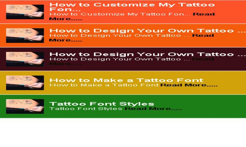 Tattoo Fonts Designs