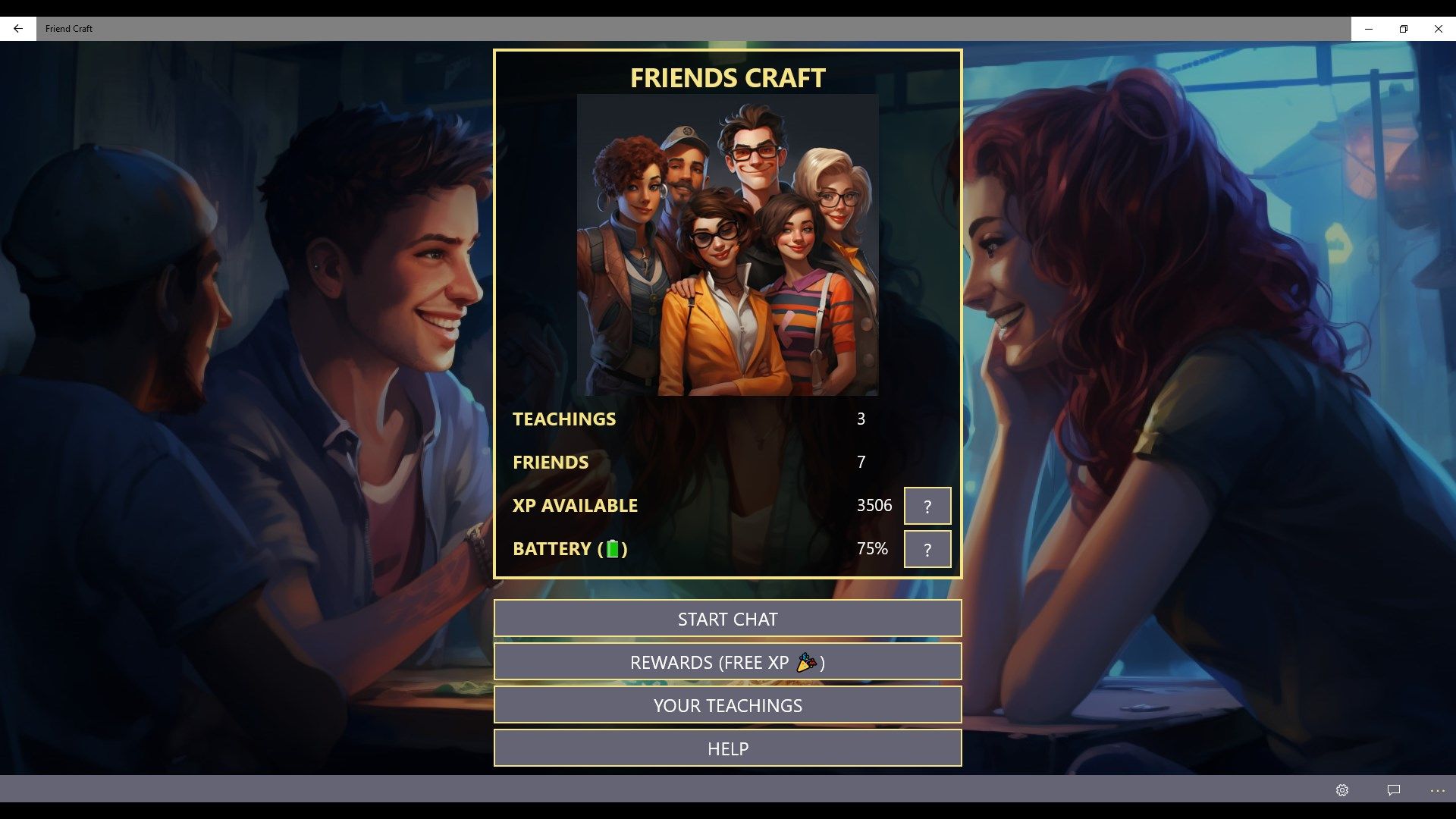 Friends Craft: Characters AI