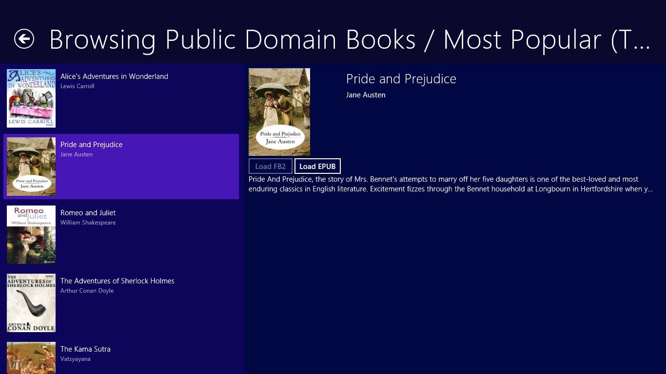 DRM-Free books downloadable from multiple sources in EPUB and FB2 formats