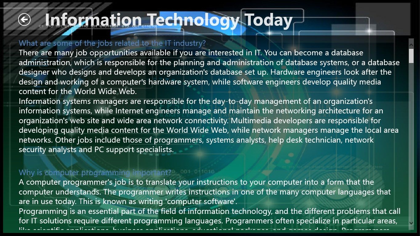 Information Technology Today