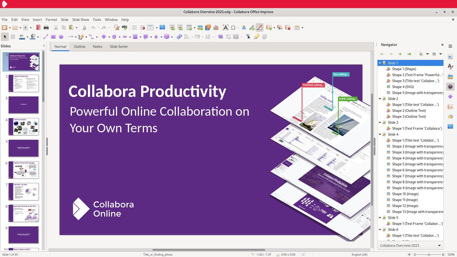 Collabora Office Impress – for presentations