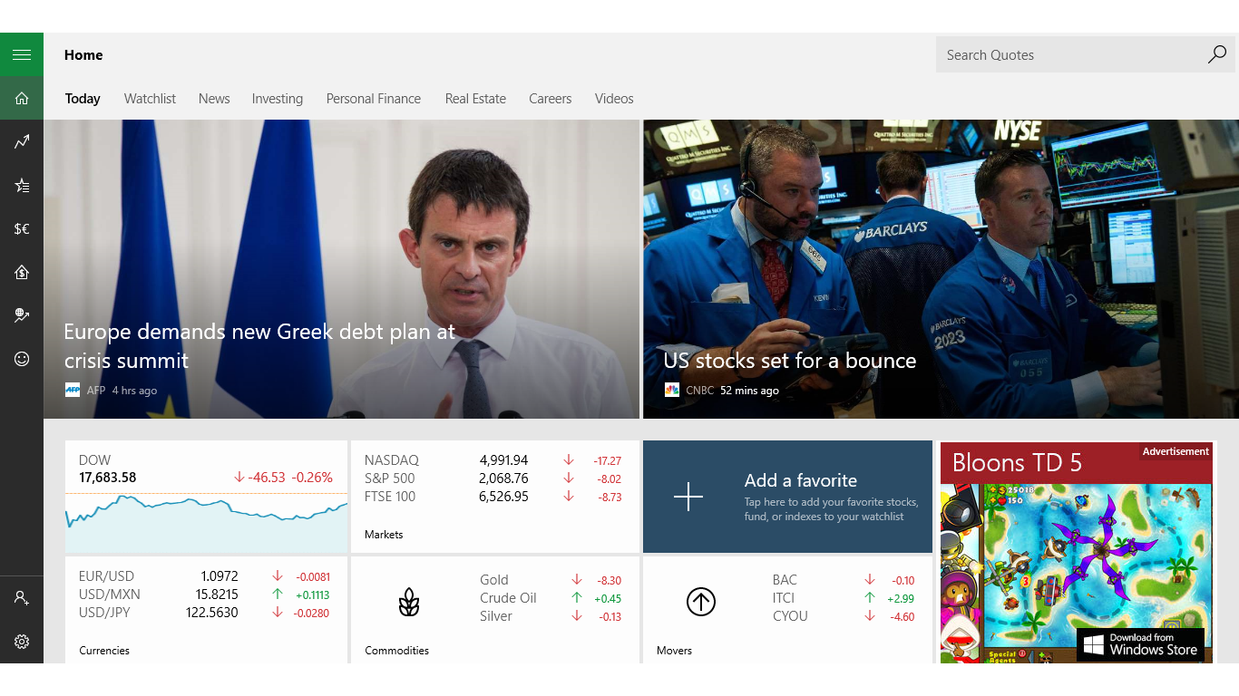 Market Data, Latest News and Tools for all your financial needs