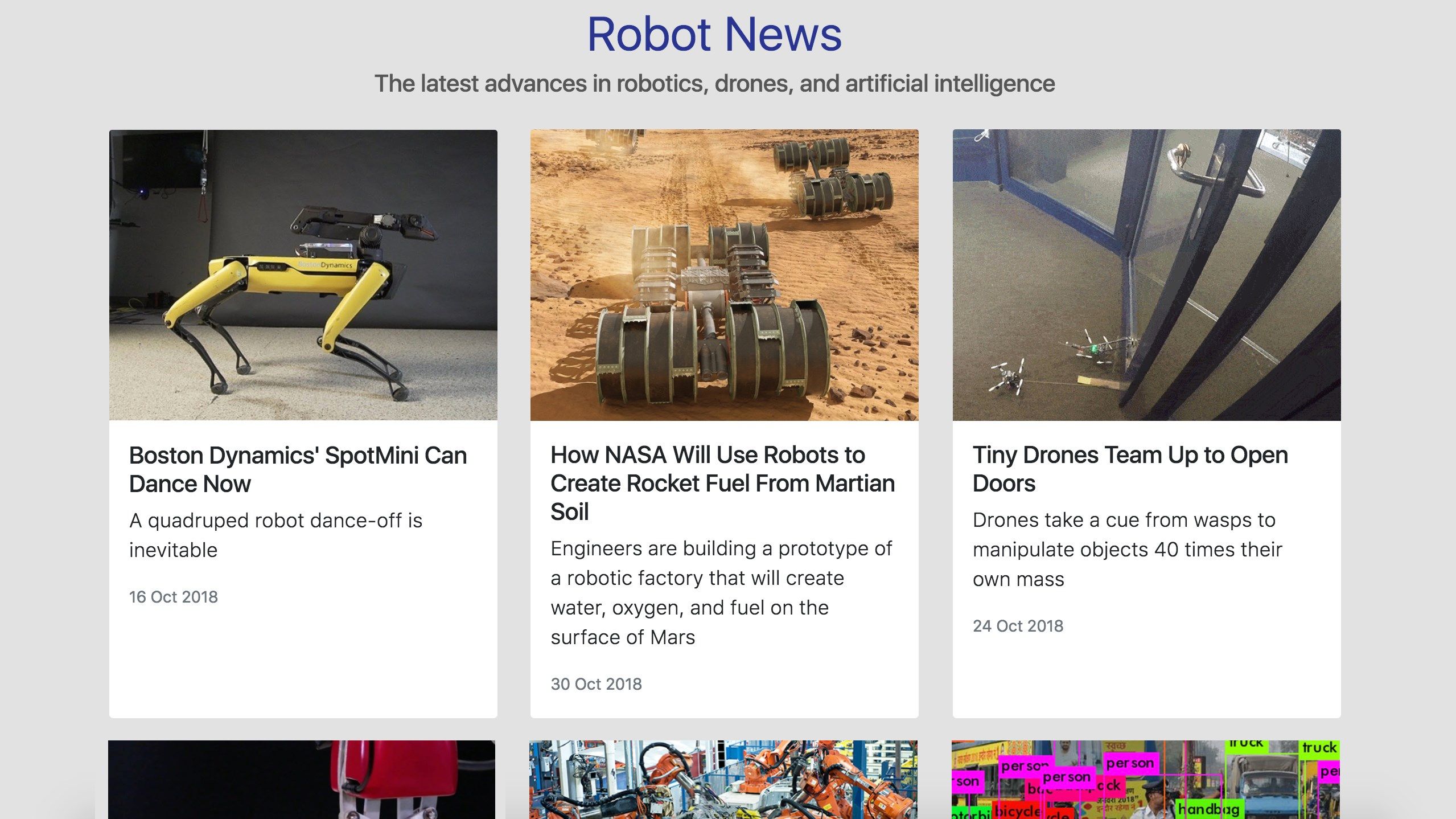 Read the latest robot news, updated daily