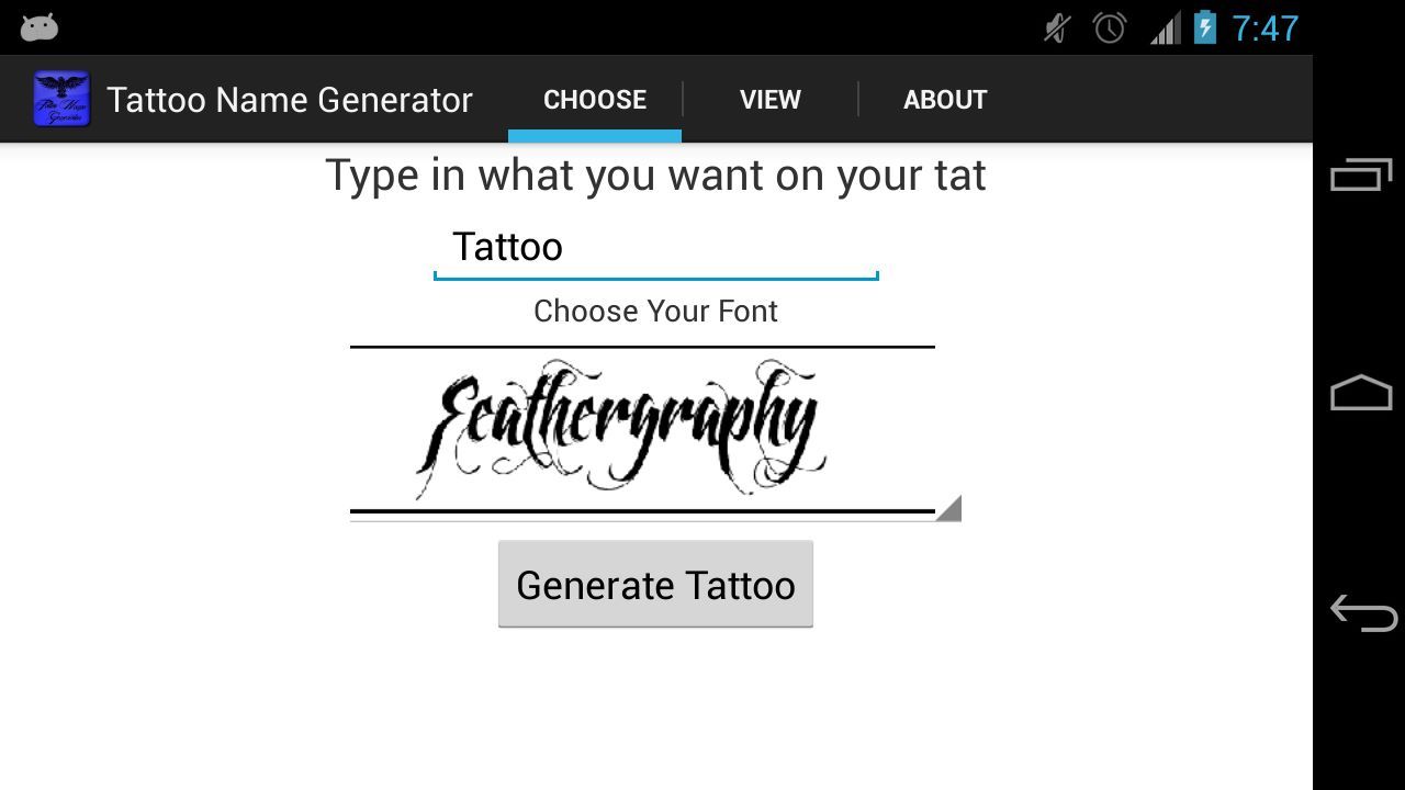 Tattoo Name Generator