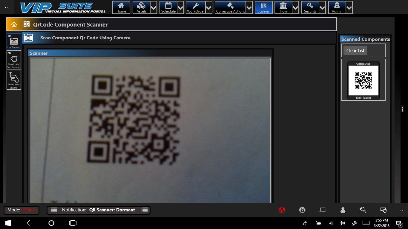 Users can scan one or more QR Codes that enable navigation to your assets relevant information.